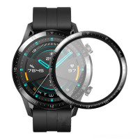 Скрийн протектор удароустойчив NANO FLEXIBLE GLASS 5D Full Screen мек за Huawei Watch GT 2 46мм с черен кант